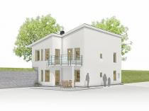 Frei planbare Häuser Skandinavische 2 Geschossiges Designhaus für schmale Grundstücke  von Sebastian Linger Schwedenhaus Generalbau